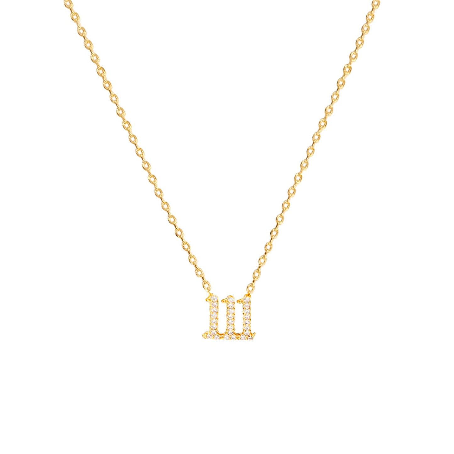 Angel Number Cubic Zirconia Necklace