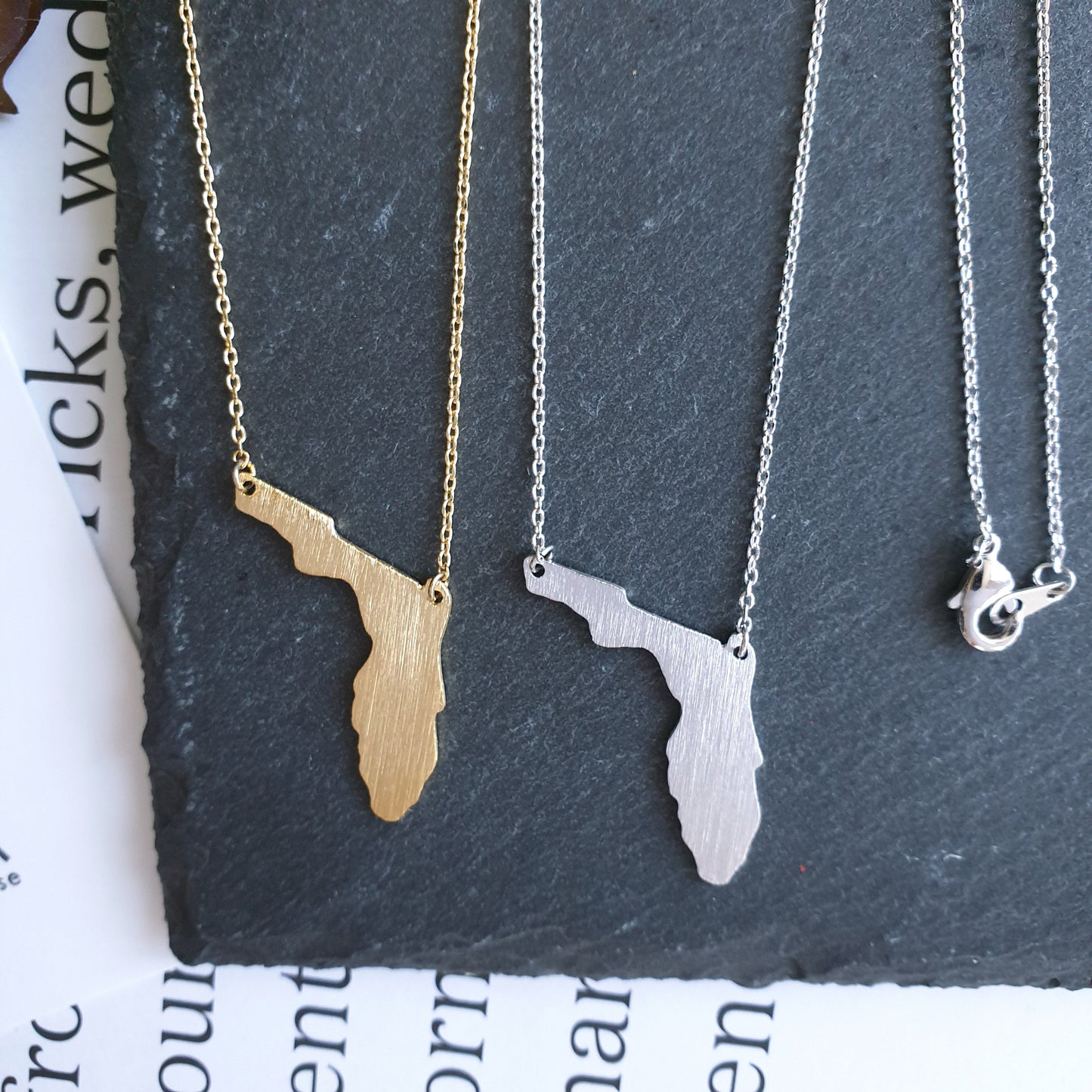 Florida State Map Necklace