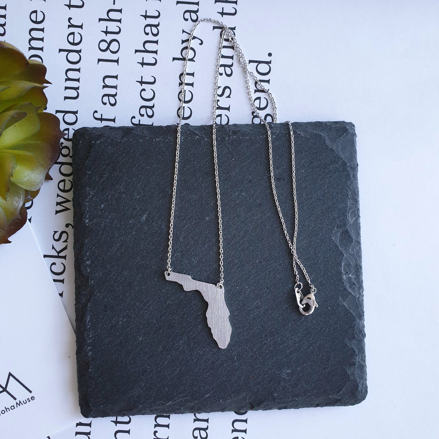 Florida State Map Necklace