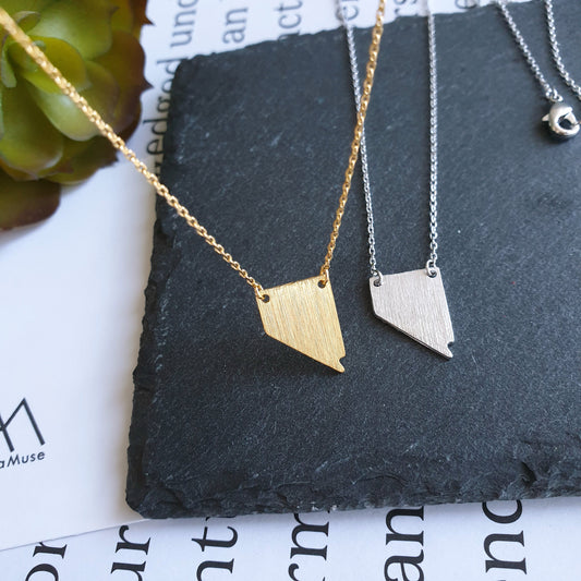 Nevada State Map Necklace