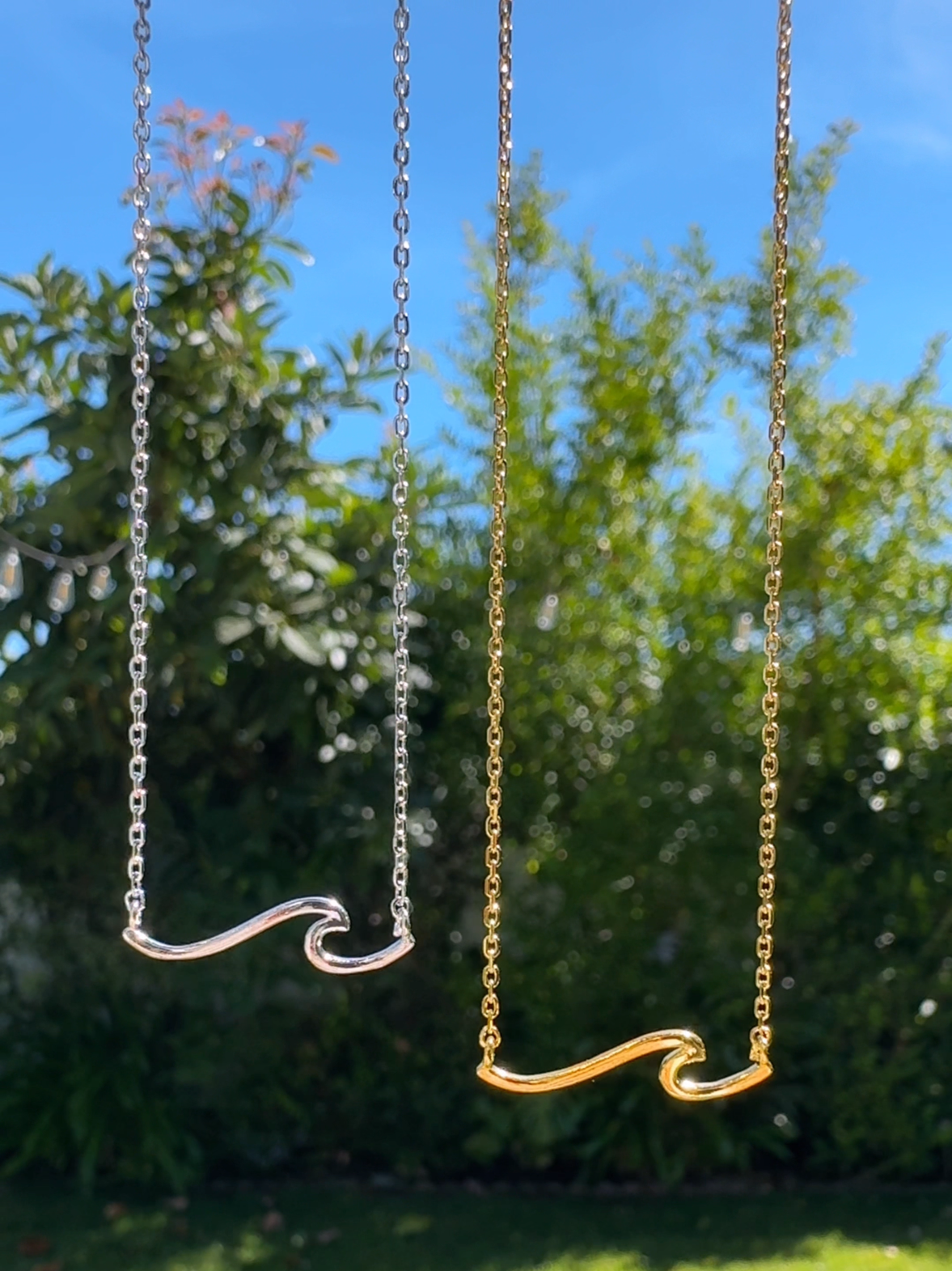 Beach Wave Pendant Necklace