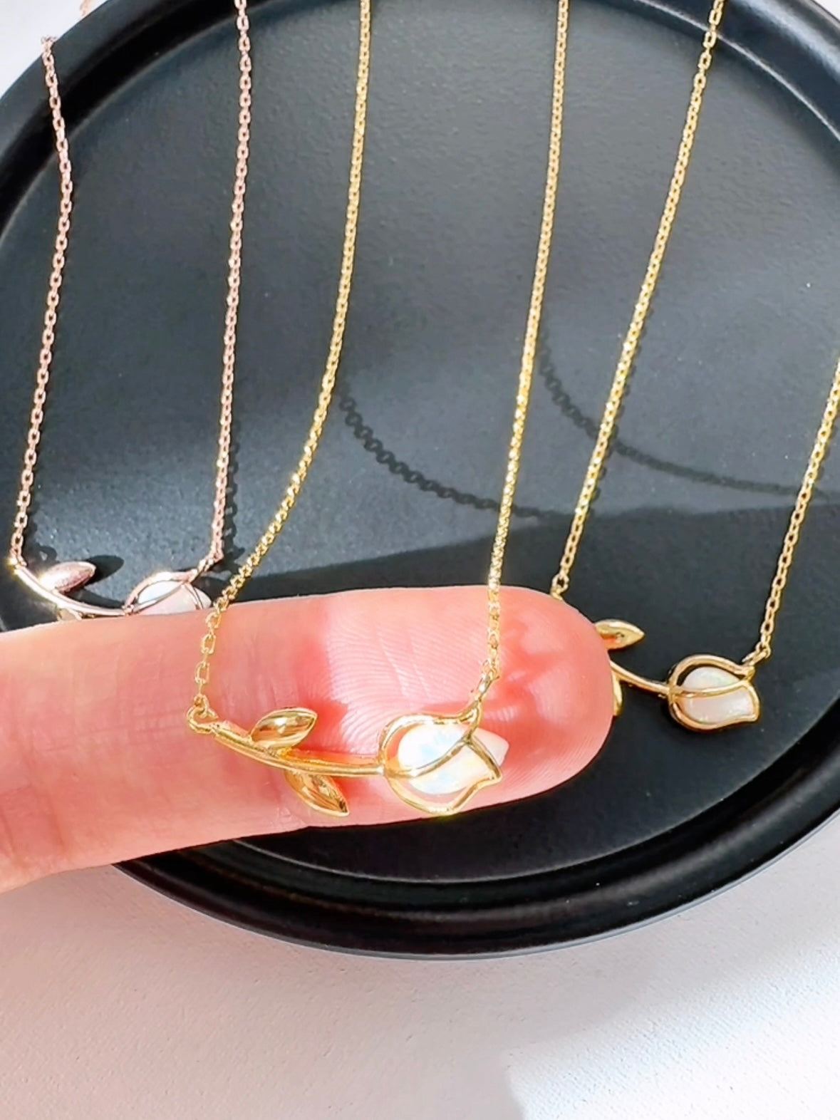 Opal Tulip Wrap Necklace