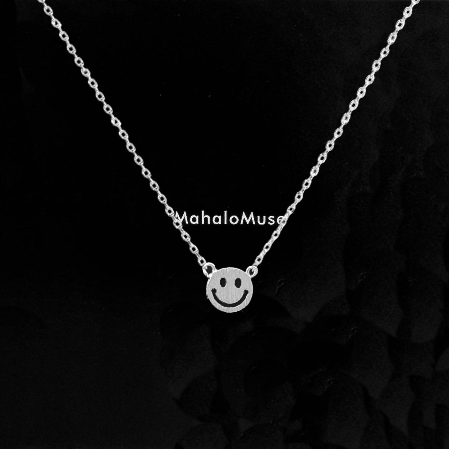 Smiley Face Necklace 18K Gold Dipped Necklace