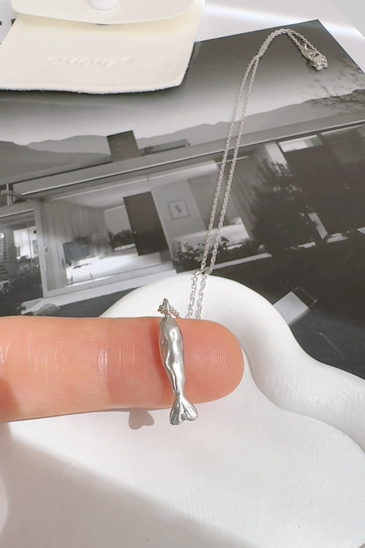 Fish Long Pendant Necklace