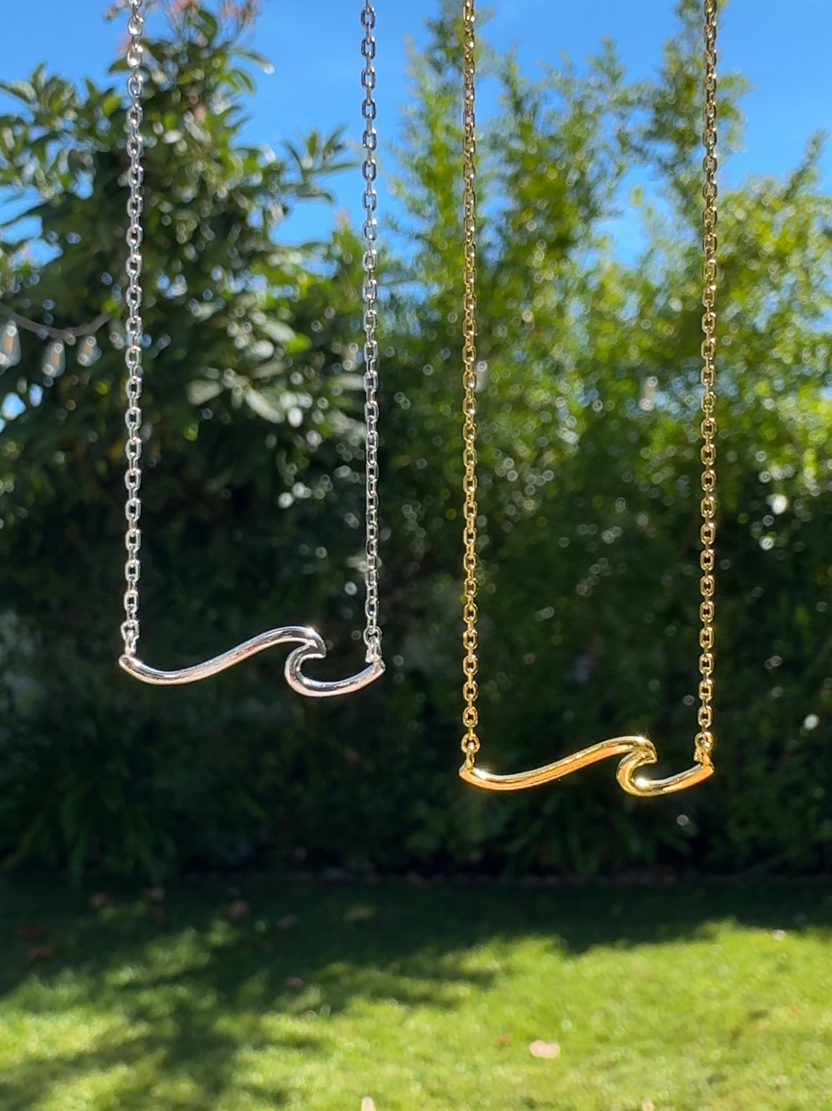 Beach Wave Pendant Necklace