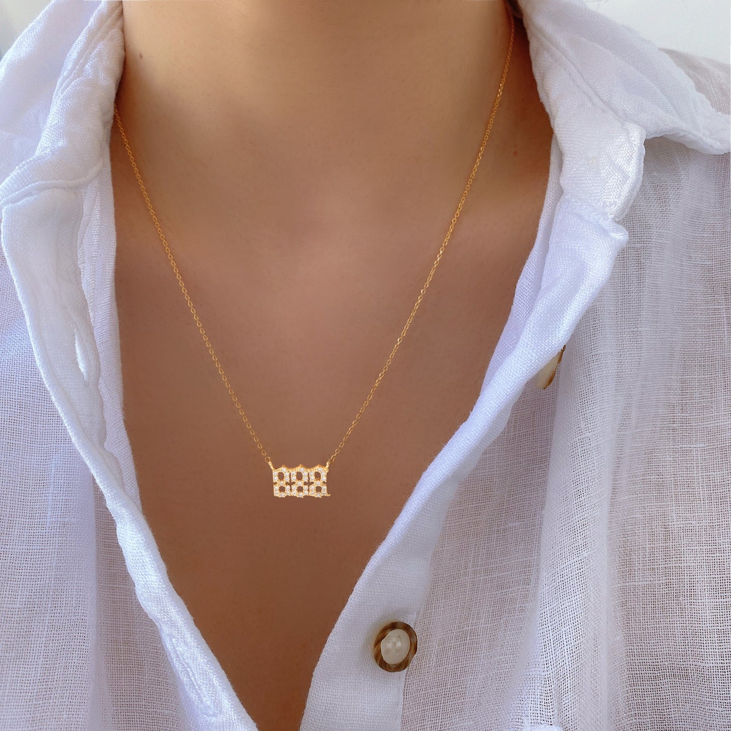Angel Number Cubic Zirconia Necklace