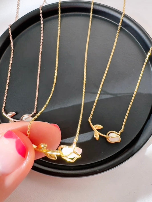 Opal Tulip Wrap Necklace