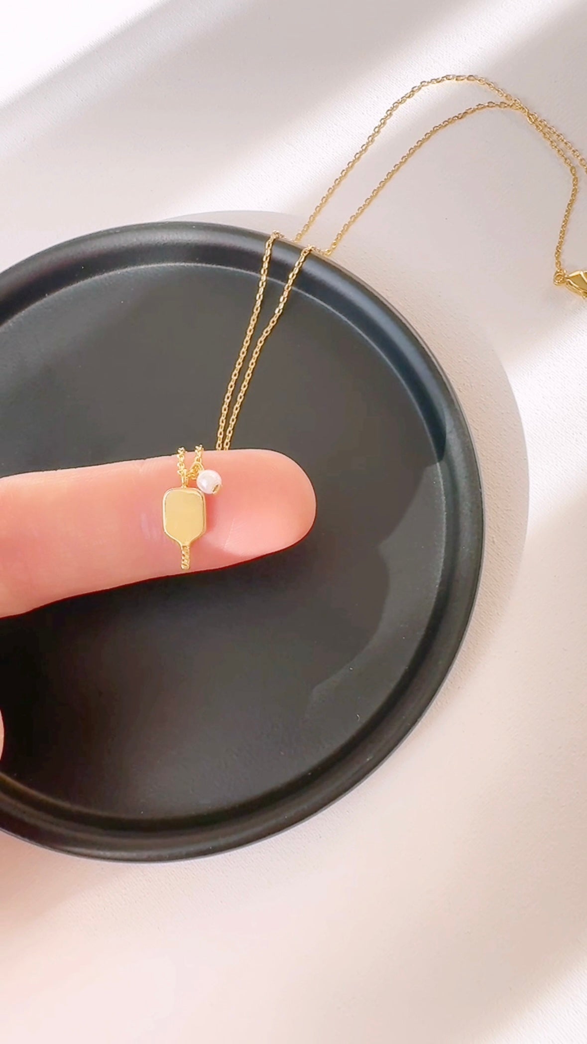 Pickleball Racket Charm Necklace