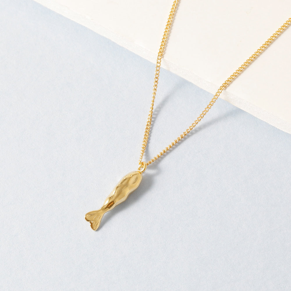 Fish Long Pendant Necklace