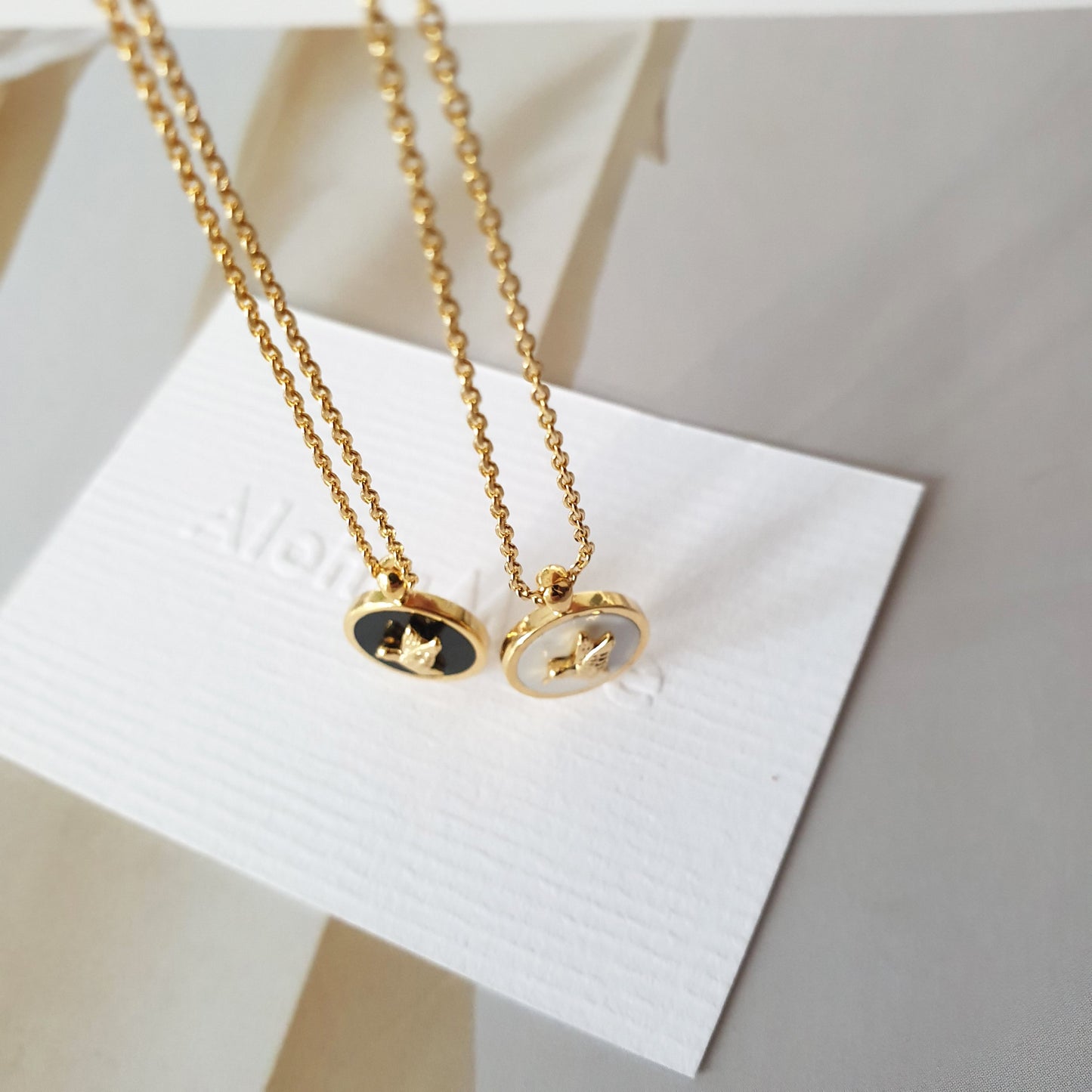 Hummingbird Pendant Bird Coin Charm Necklace