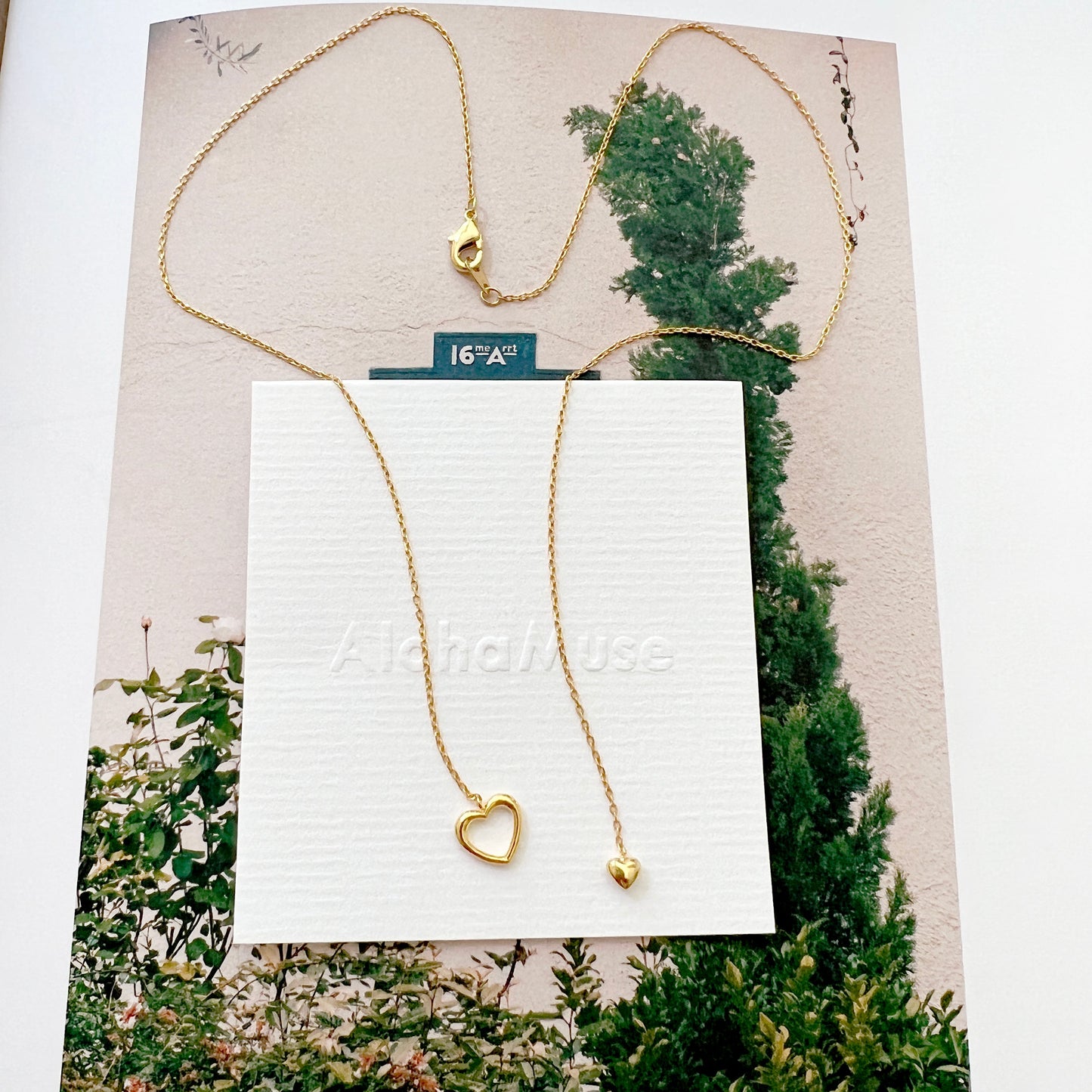 Pull Through Lariat Y Open Heart Necklace