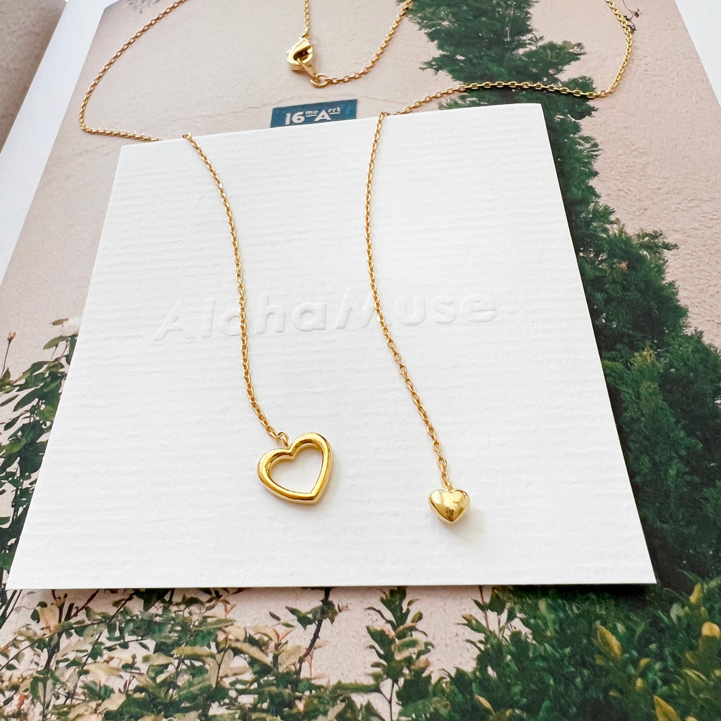 Pull Through Lariat Y Open Heart Necklace