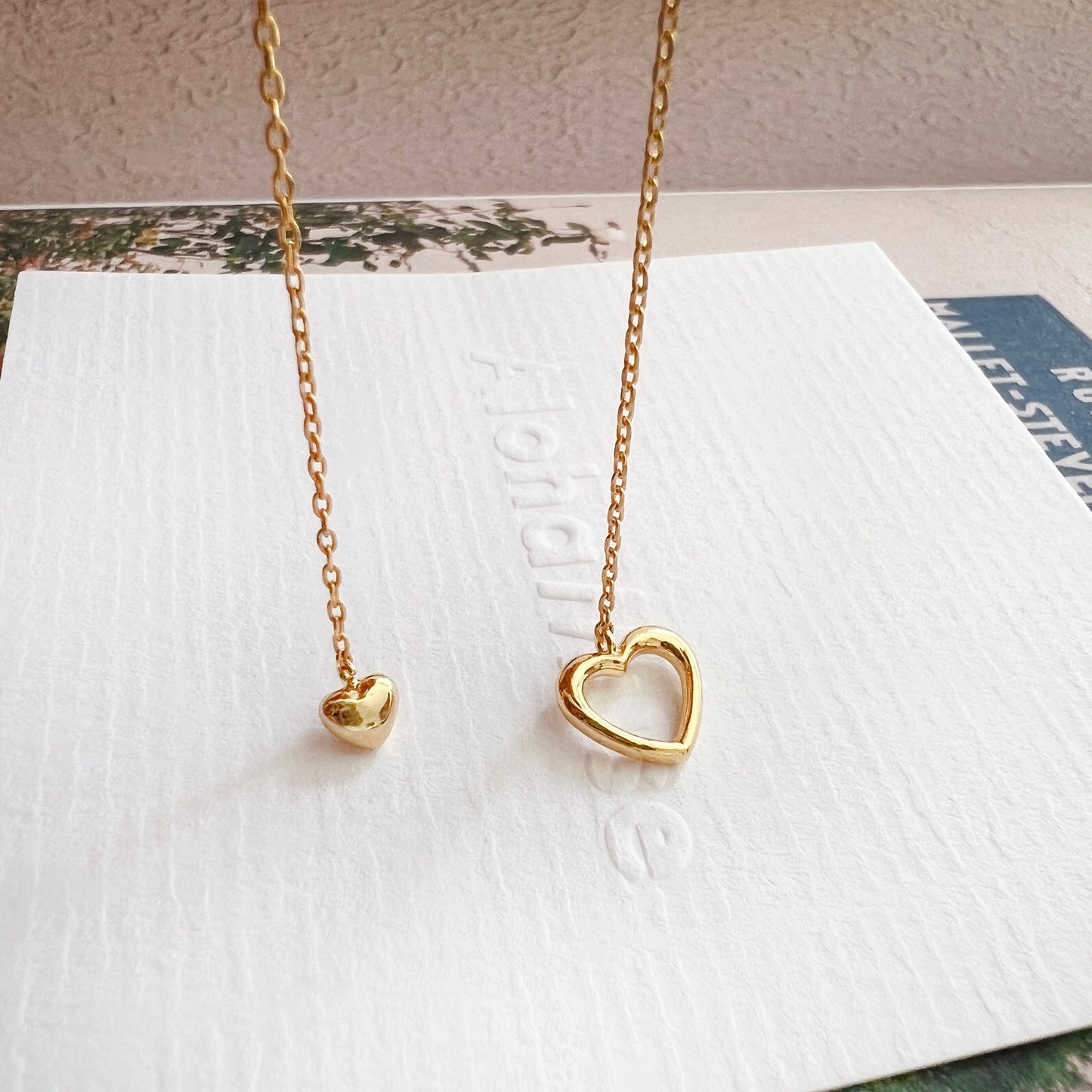 Pull Through Lariat Y Open Heart Necklace