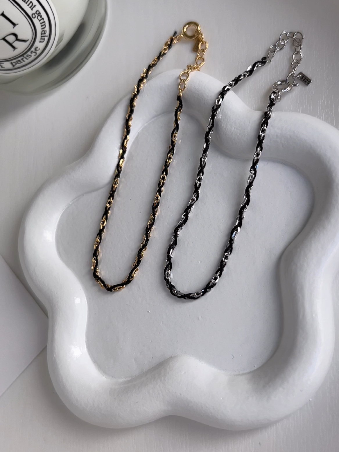 Color Thread 925 Silver Chain Bracelet