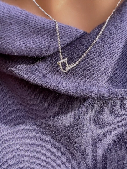 Interlock D Link Chain Linked CZ Necklace