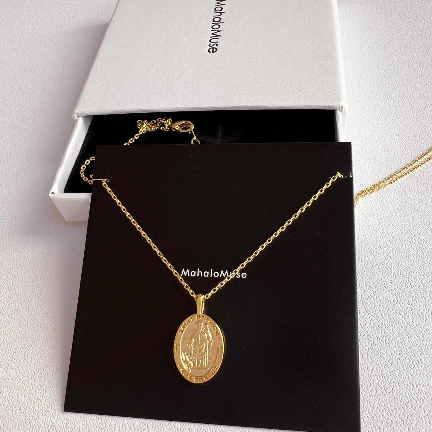 Medallion Pray For Us St Patrick Necklace