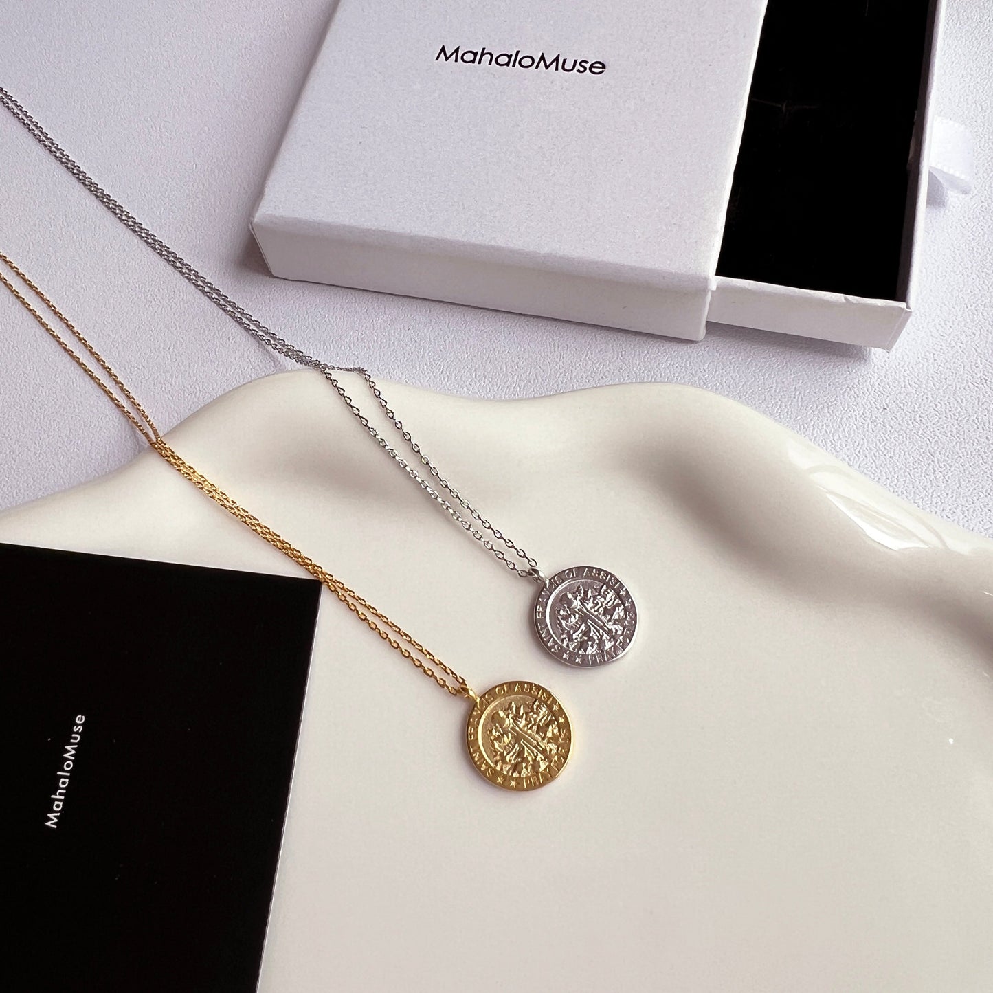Medallion Pray For Us St Francis Necklace