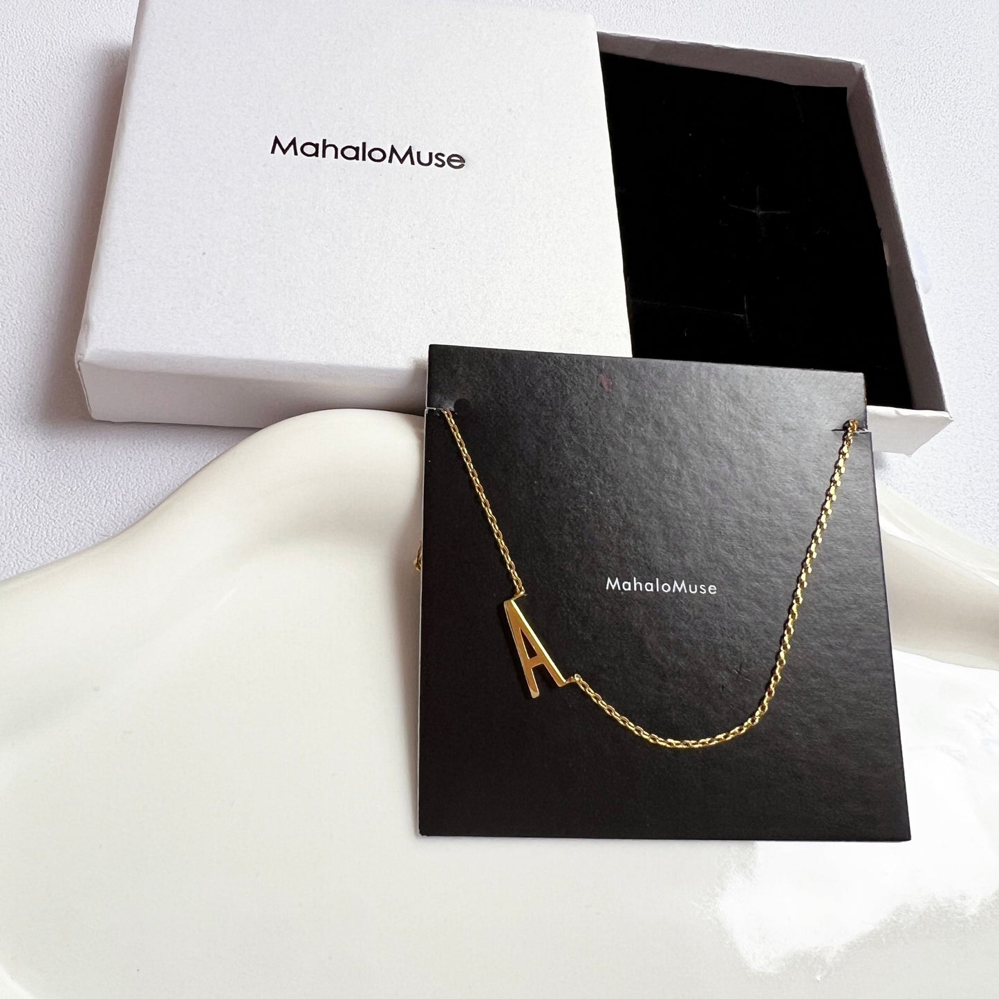 Initial Sideways Alphabet Letter Pendant Necklace