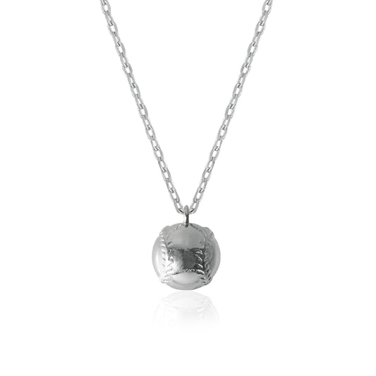 Tiny Baseball Pendant Necklace