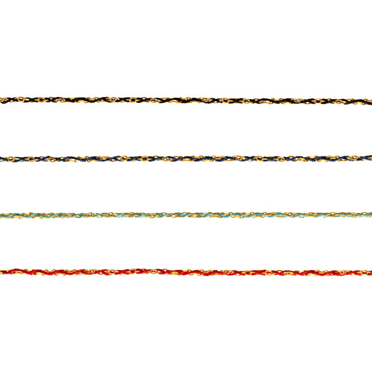 Color Thread 925 Silver Chain Bracelet