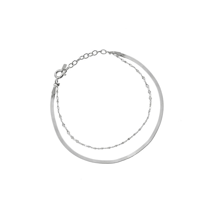 Layered Set Snake Chain Bracelet