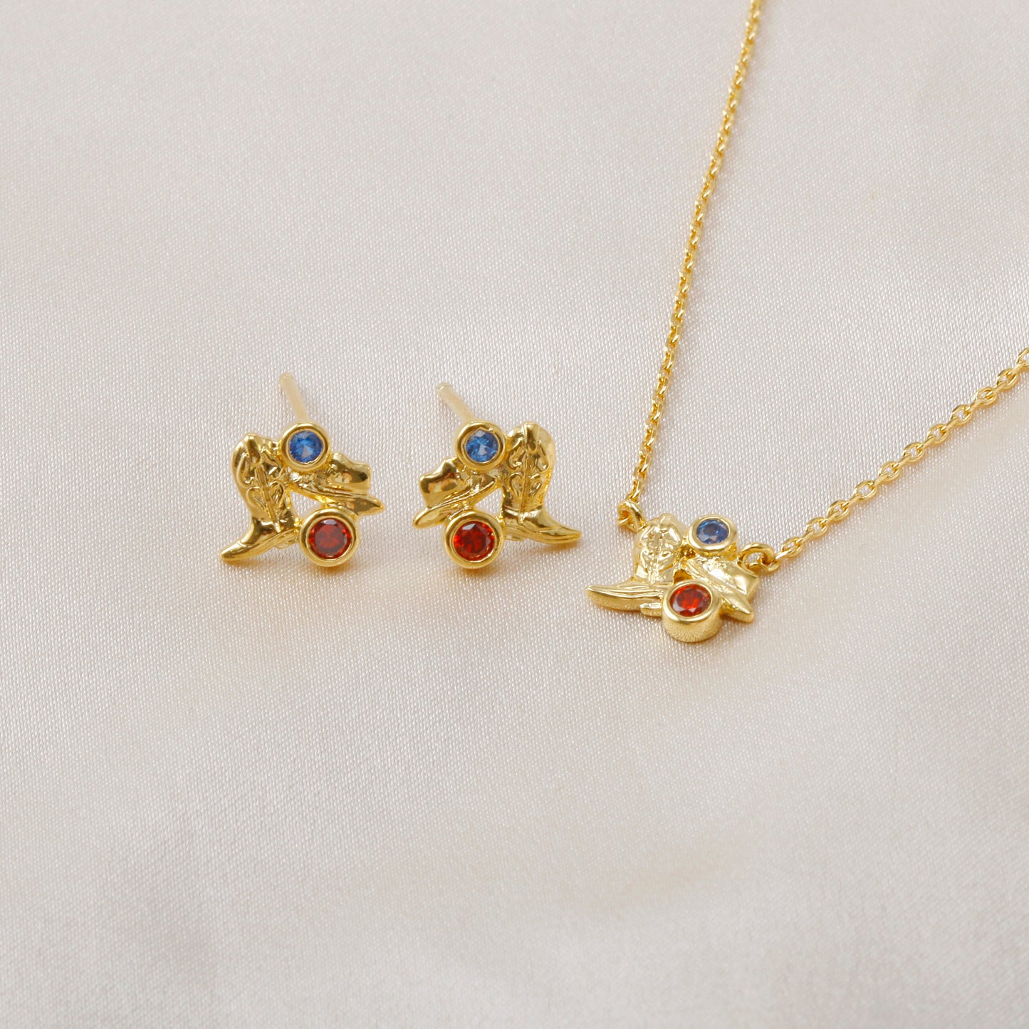 Western Cowboy Boots Hat Necklace