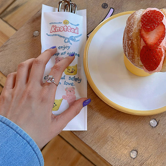 Solid 925 Silver Ring 10mm Cubic Zirconia