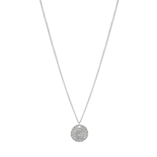 Medallion Coin Disc Charm Vine Chain Necklace