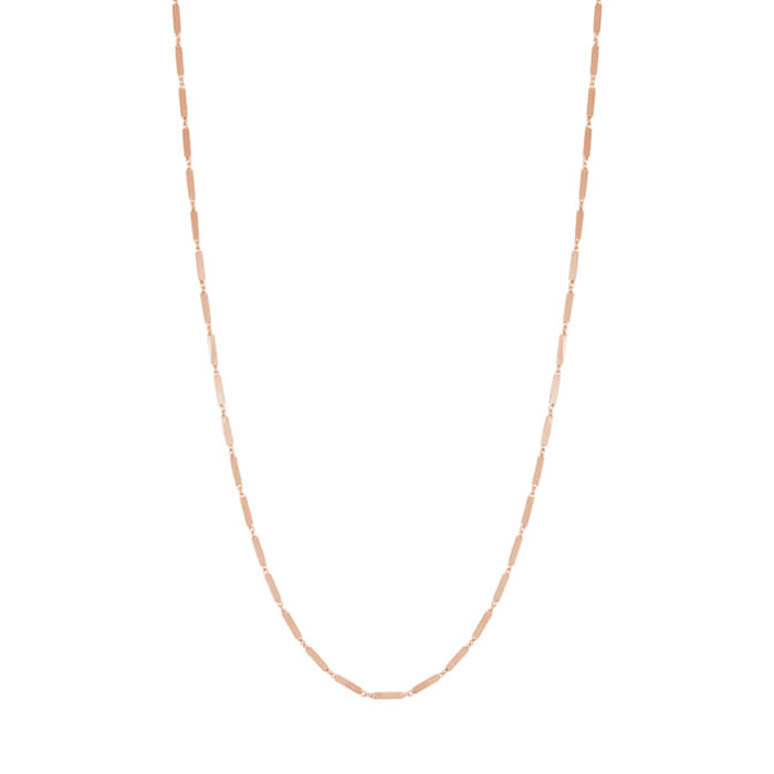 String Bar Round Chain Solid 925 Silver Necklace
