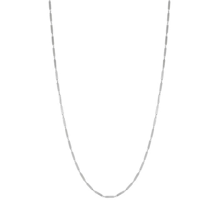 String Bar Round Chain Solid 925 Silver Necklace