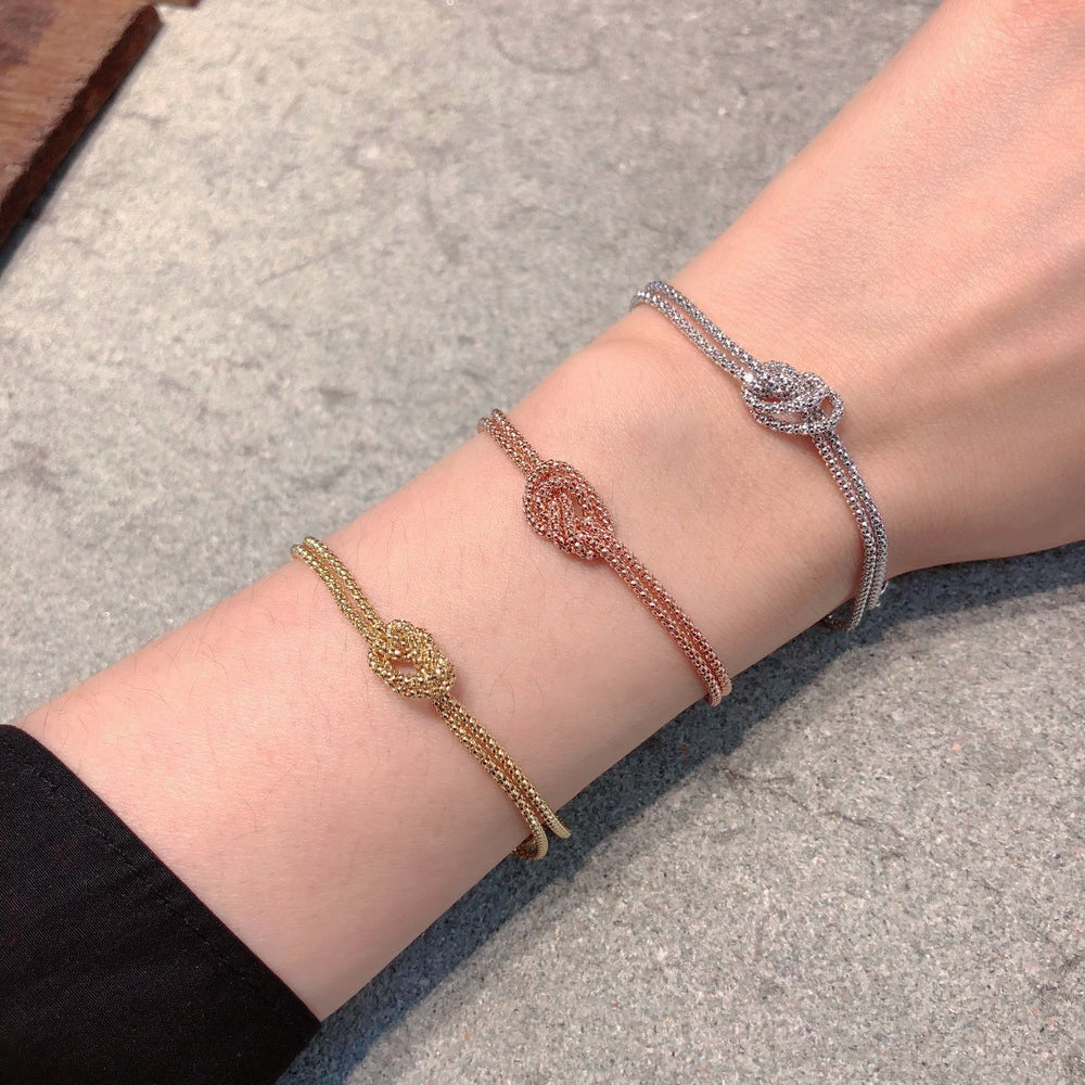 Cord 2 Chains Multi Style Bracelet