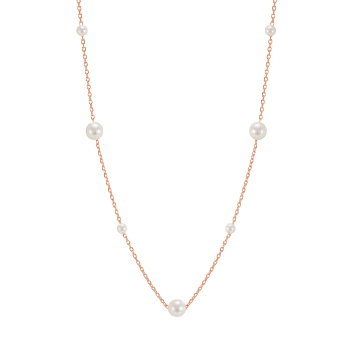 Freshwater Pearl Station Chain Necklace Medium