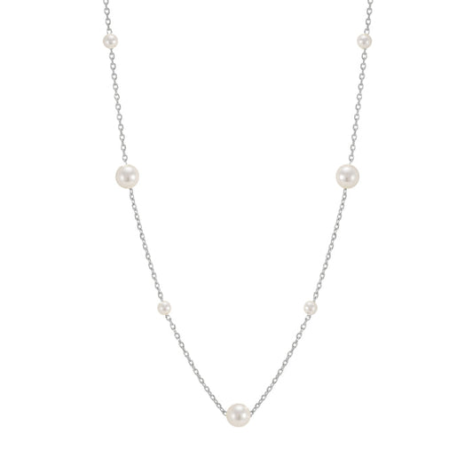 Freshwater Pearl Station Chain Necklace Medium