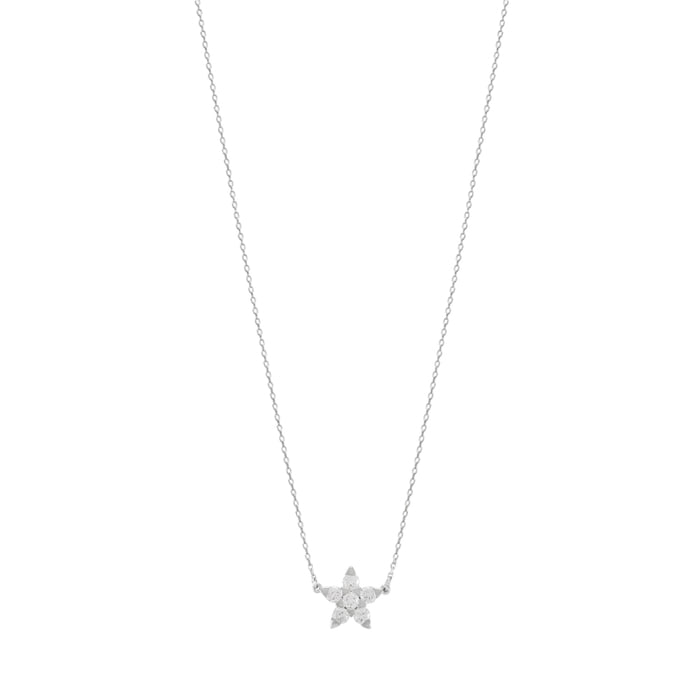 Five Leaves Flower CZ Necklace