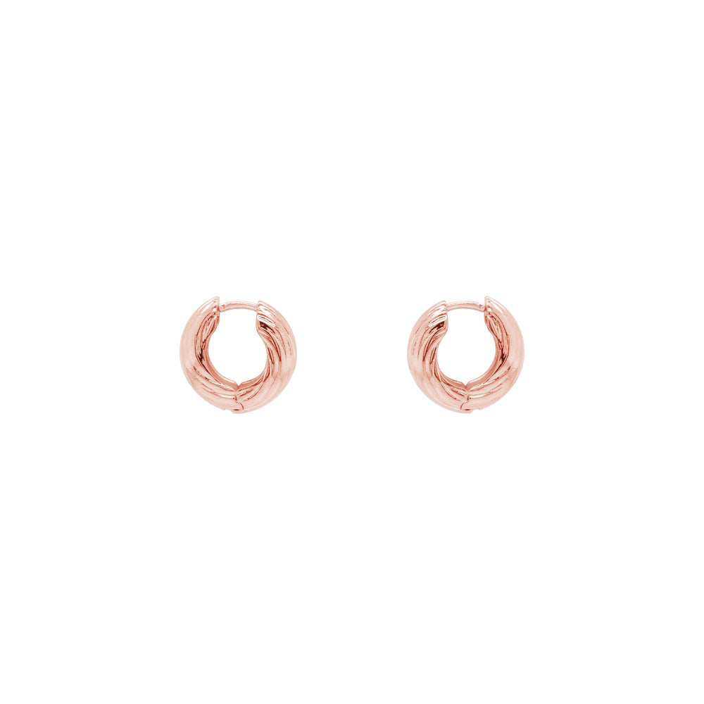 Textured Bold Medium Hoops Earrings