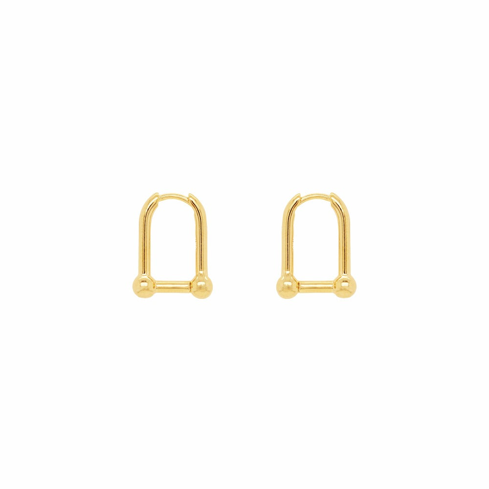 U Ball Hoops Earrings
