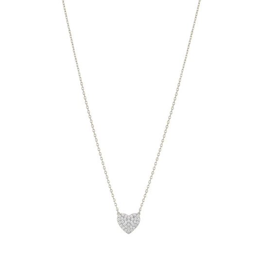 Heart Cubic Zirconia 925 Silver Necklace