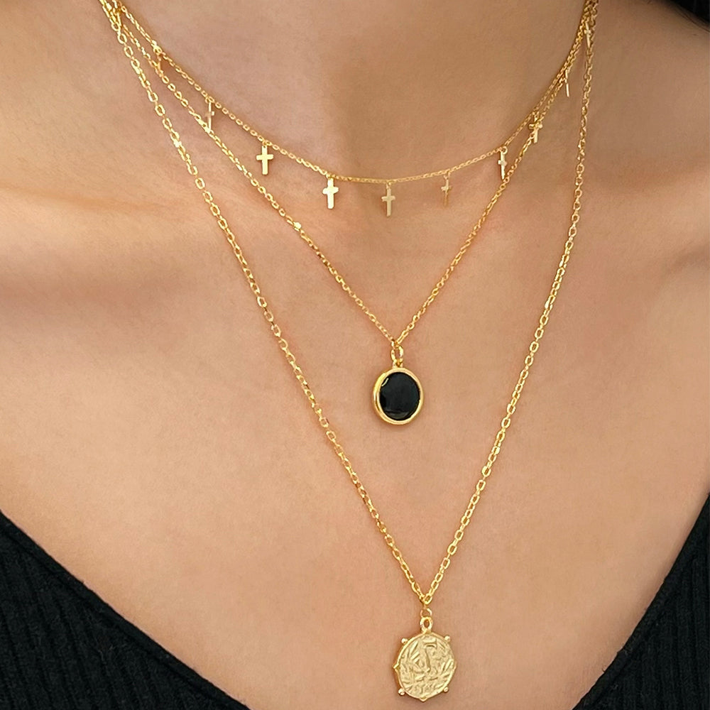 Medallion 72 Coin Disc Long Necklace