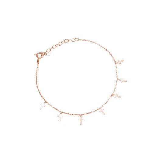 Mini Cross Charms Dangle Bracelet