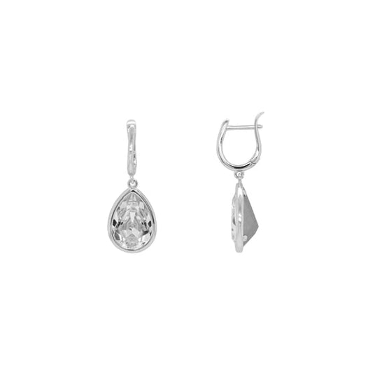 Large Oval Cubic Zirconia Stone Earrings