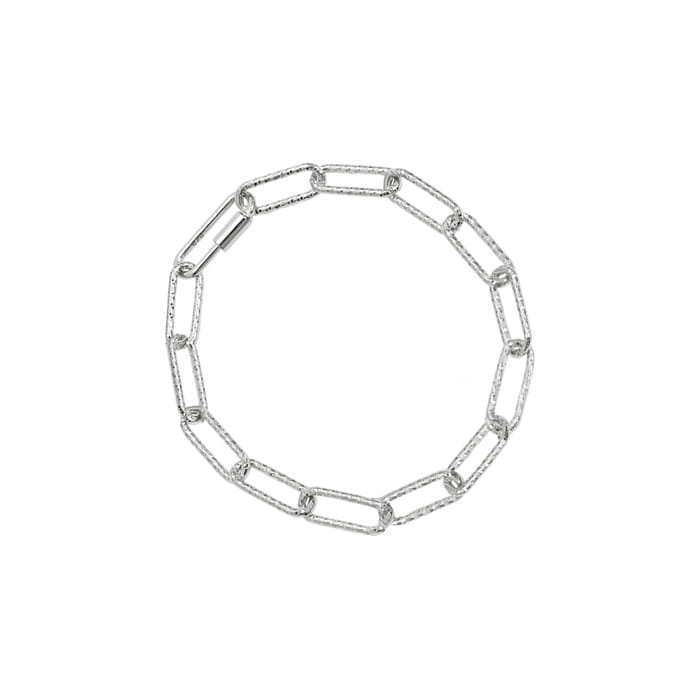 Bold Paper Clip Shiny Scattering Chain Bracelet