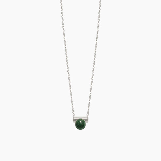 Malachite Gemstone Bar Necklace
