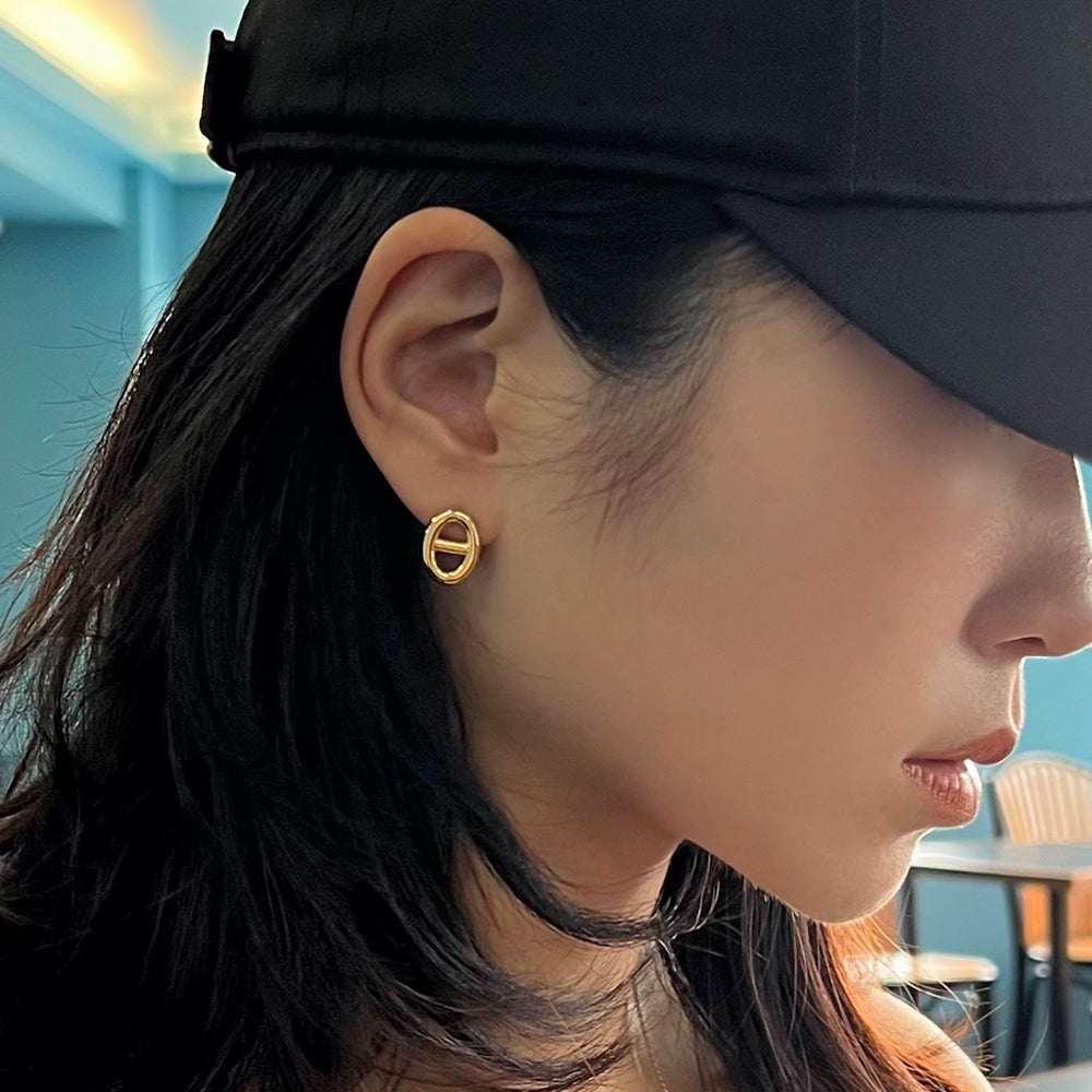 Pig Nose Stud Earrings 925 Silver