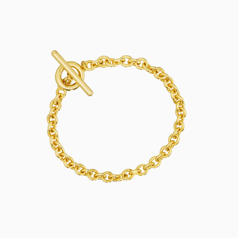Toggle Charm T Bar Bold Chain Bracelet