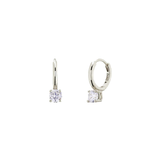 Mini Hoops with Cubic Zirconia Stud Earrings