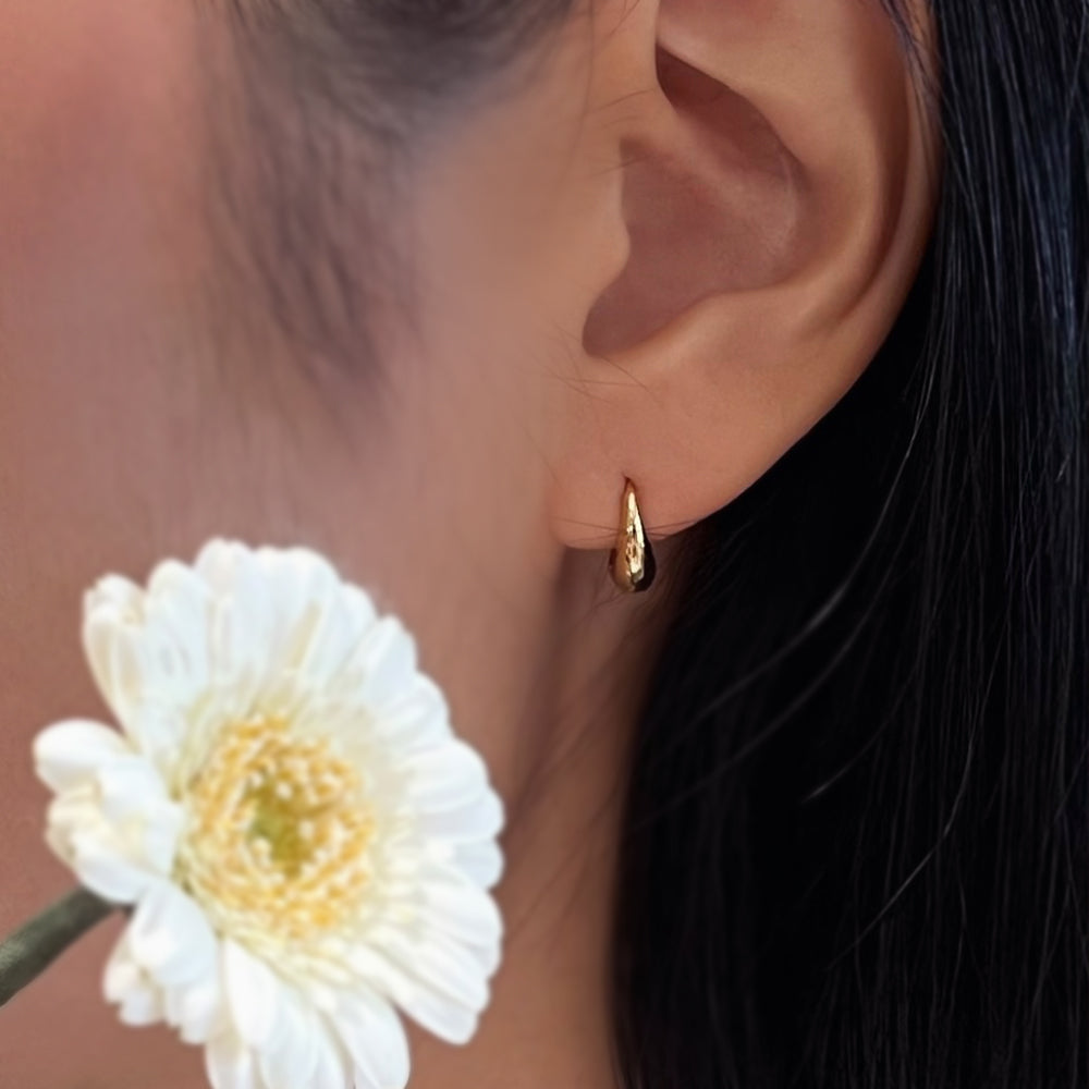 Oval Bold Mini Hoops Earrings