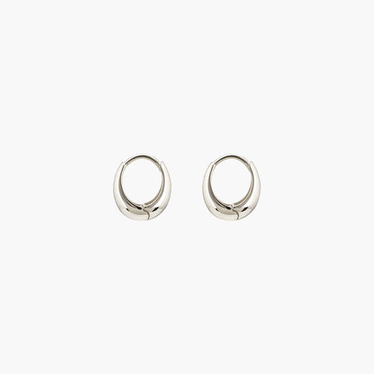 Oval Bold Mini Hoops Earrings