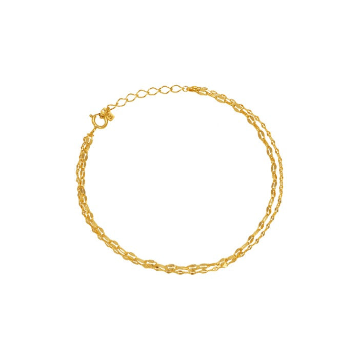 Layered Set thin pig nose Chain Bracelet