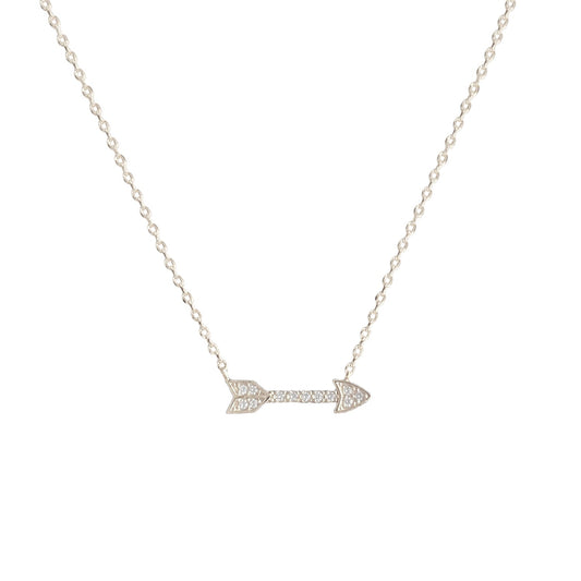 Arrow Cubic Zirconia Pendant Necklace