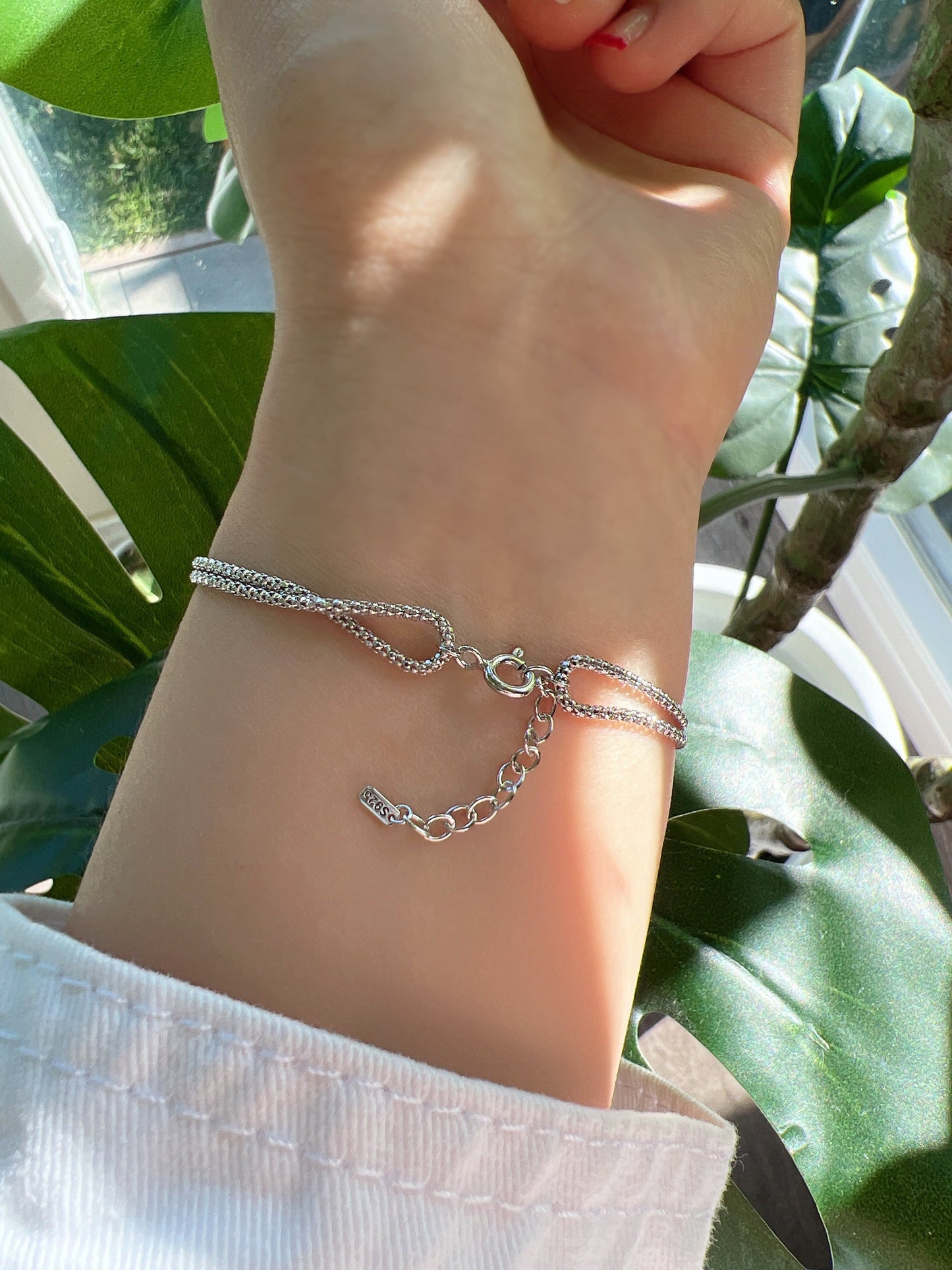 Cord 2 Chains Multi Style Bracelet